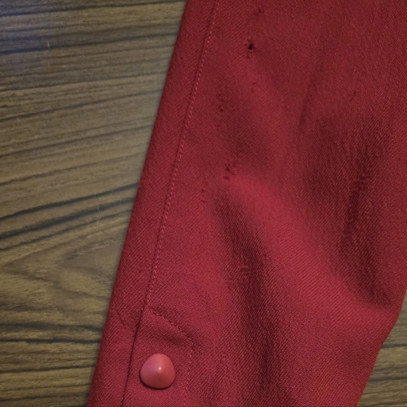 Vintage Thierry Mugler Red Wool Hourglass Blazer Jacket - Picture 11 of 16